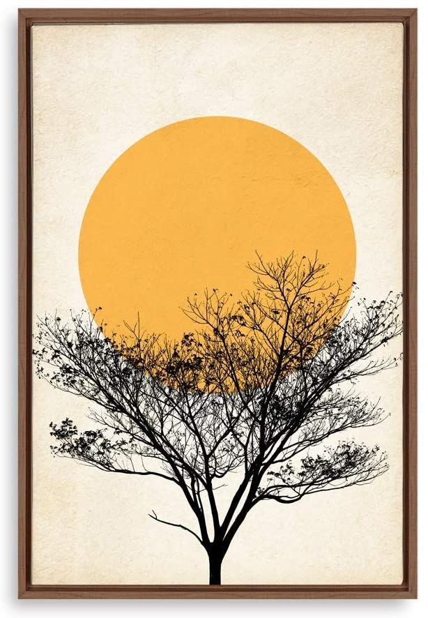 Minimalist Sunset Tree Wall Art