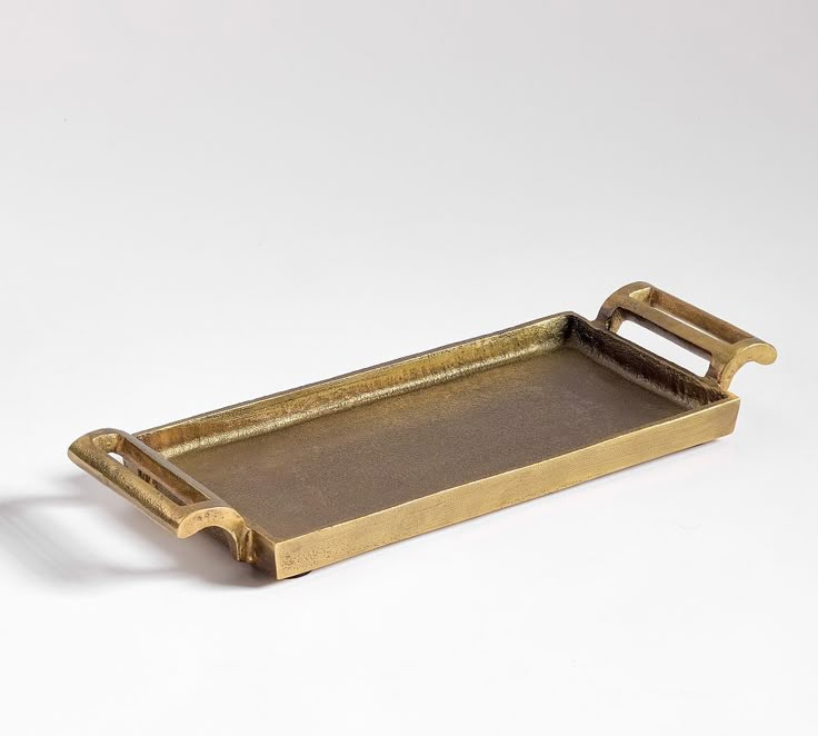 Rustic Gold Metal Serving & Decor Tray