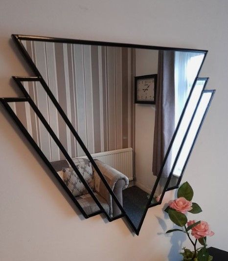 Art Deco Style Geometric Wall Mirror